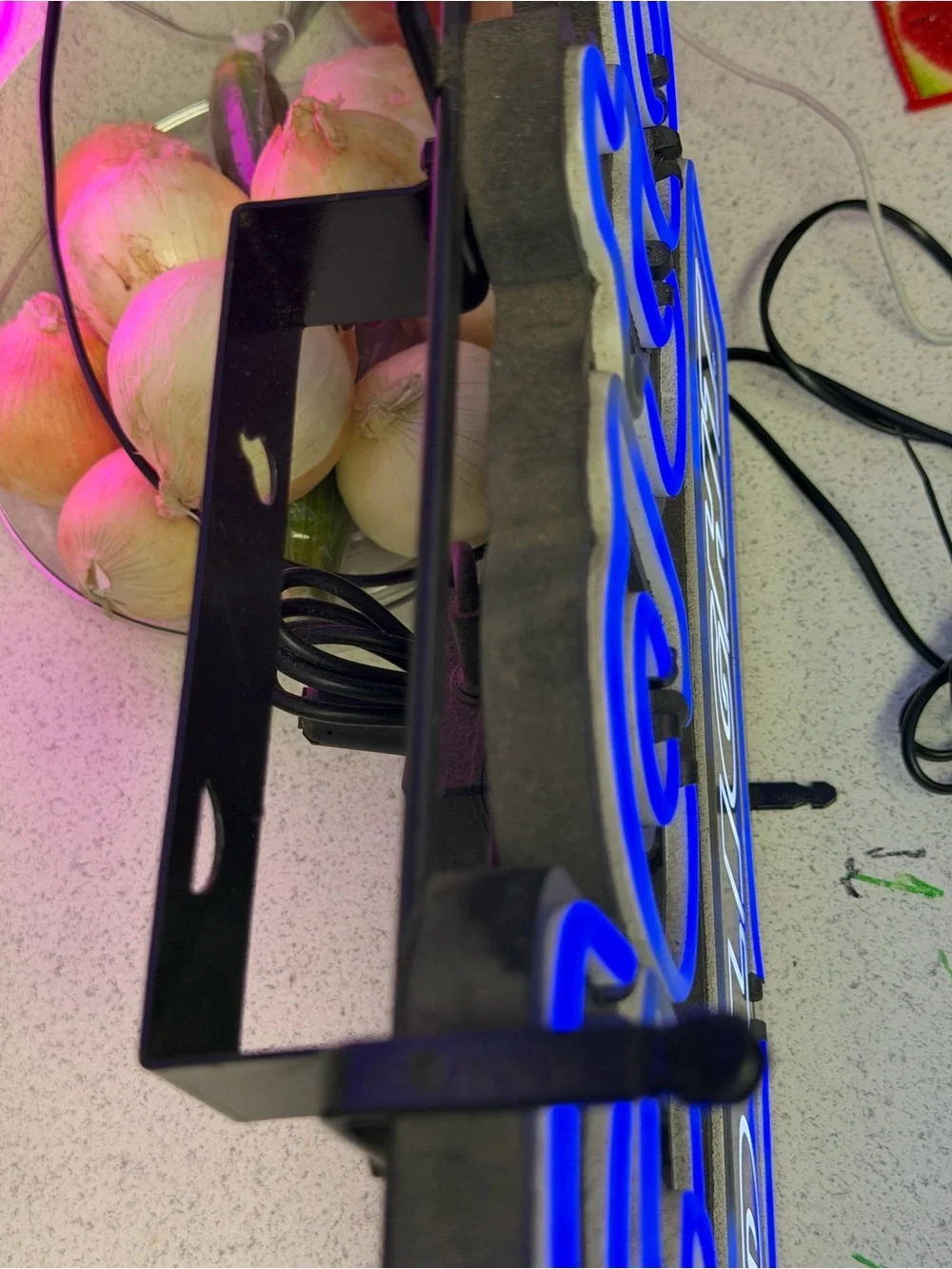 Blue Neon Wall Sign - Bud Light enjoy responsibly 21+